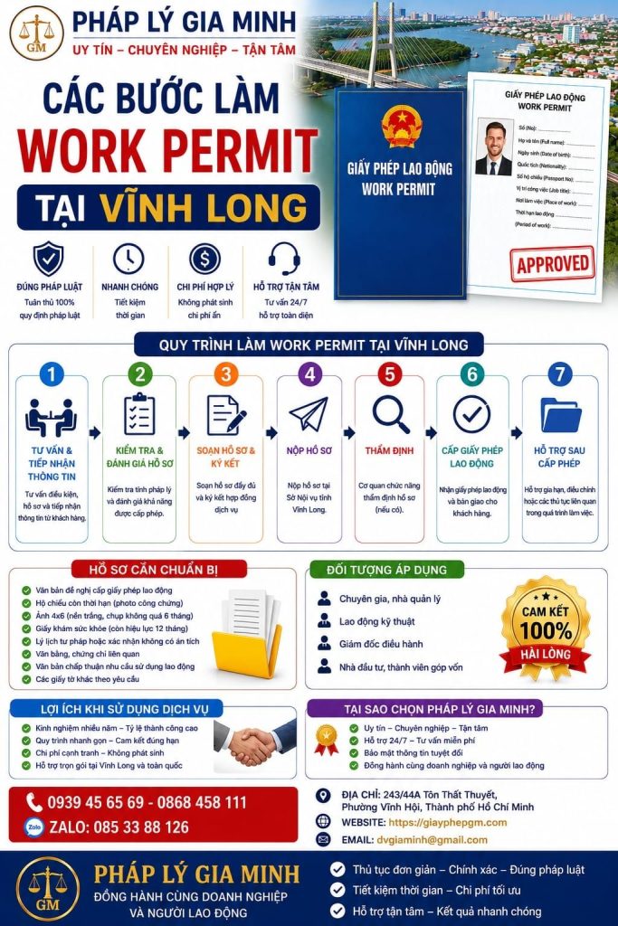 Các bước làm work permit tại Vĩnh Long
