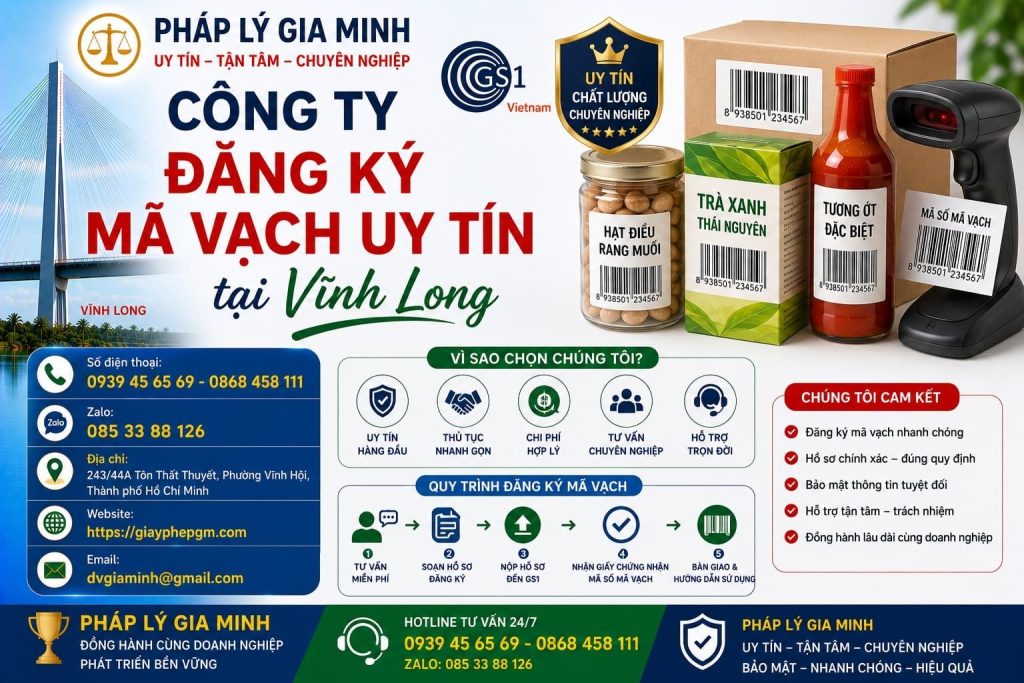 Công ty đăng ký mã vạch uy tín Vĩnh Long