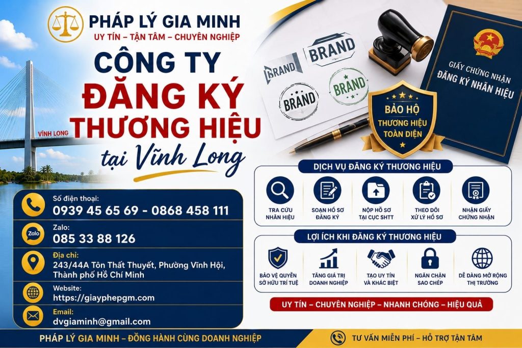 Công ty đăng ký thương hiệu tại Vĩnh Long