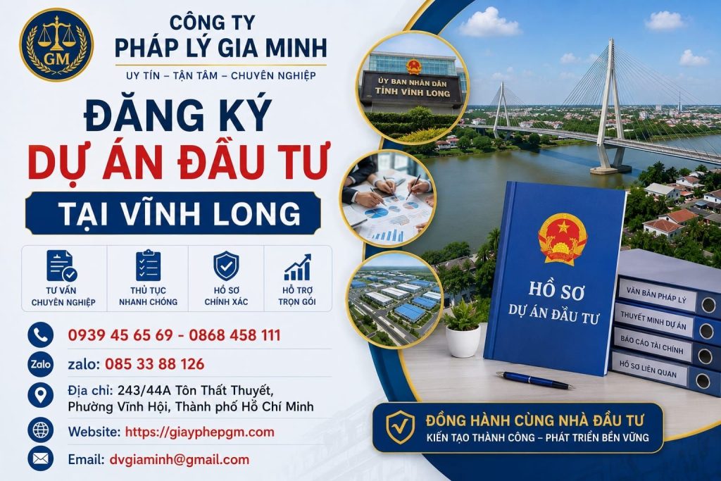 Đăng ký dự án đầu tư tại Vĩnh Long