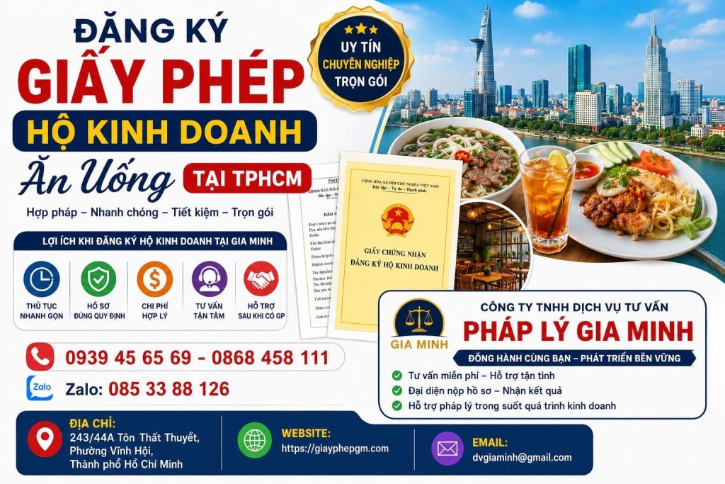 Thành lập hộ kinh doanh ăn uống tại TPHCM: Hướng dẫn pháp lý, vận hành và chiến lược thu hút khách hiệu quả 8 Đăng ký giấy phép hộ kinh doanh ăn uống tại TPHCM