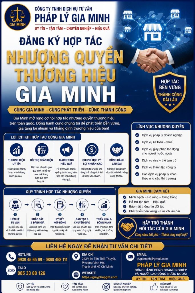 Đăng ký hợp tác nhượng quyền thương hiệu Gia Minh