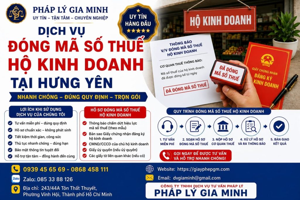 Dịch vụ đóng hộ kinh doanh tại Hưng Yên