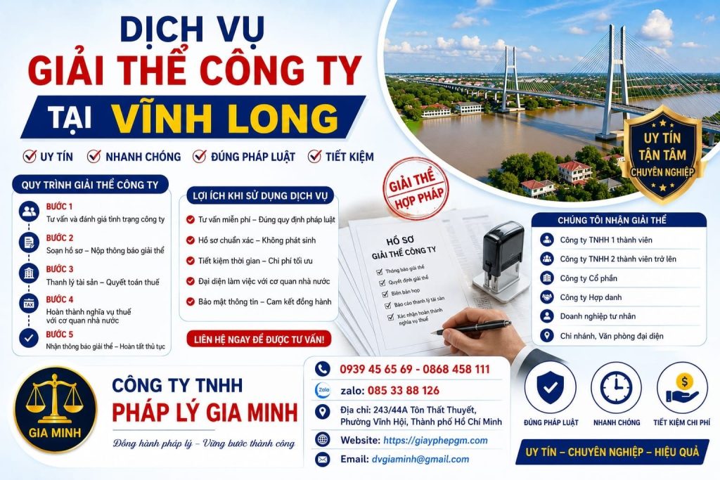 Dịch vụ giải thể công ty tại Vĩnh Long