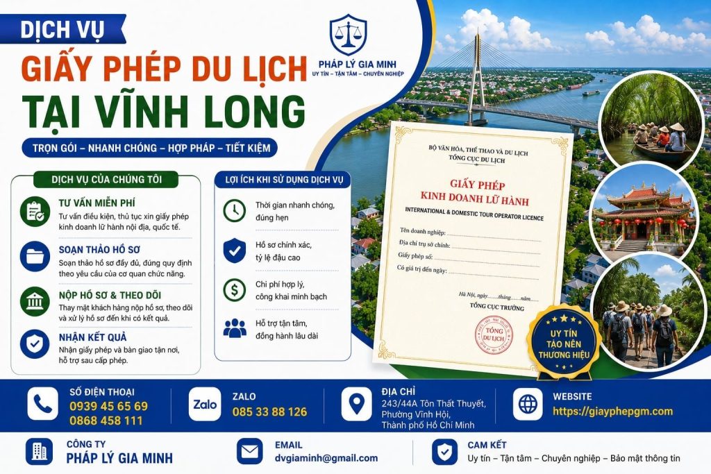 Dịch vụ giấy phép du lịch tại Vĩnh Long