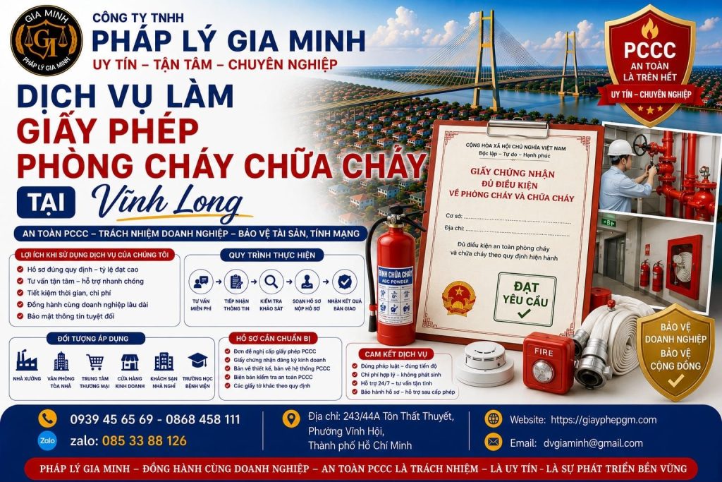 Dịch vụ làm giấy phép phòng cháy chữa cháy tại Vĩnh Long