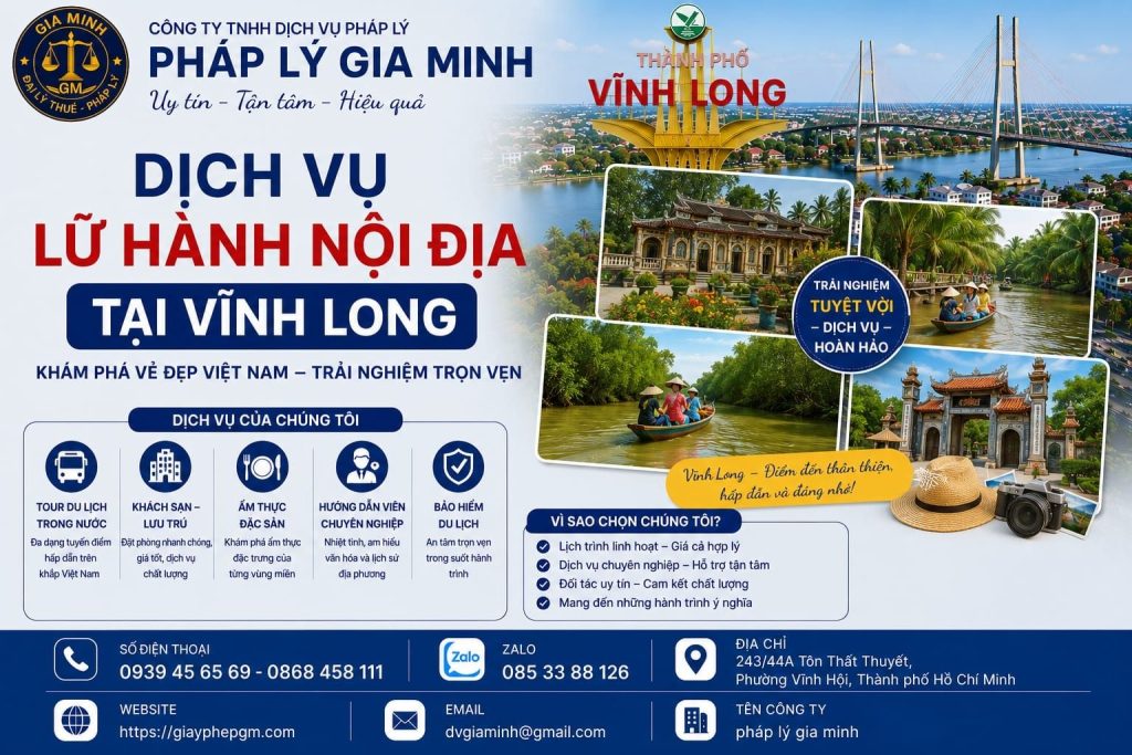 Dịch vụ lữ hành nội địa tại Vĩnh Long