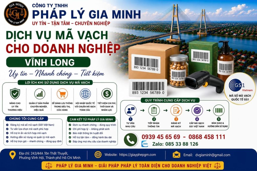 Dịch vụ mã vạch cho doanh nghiệp Vĩnh Long