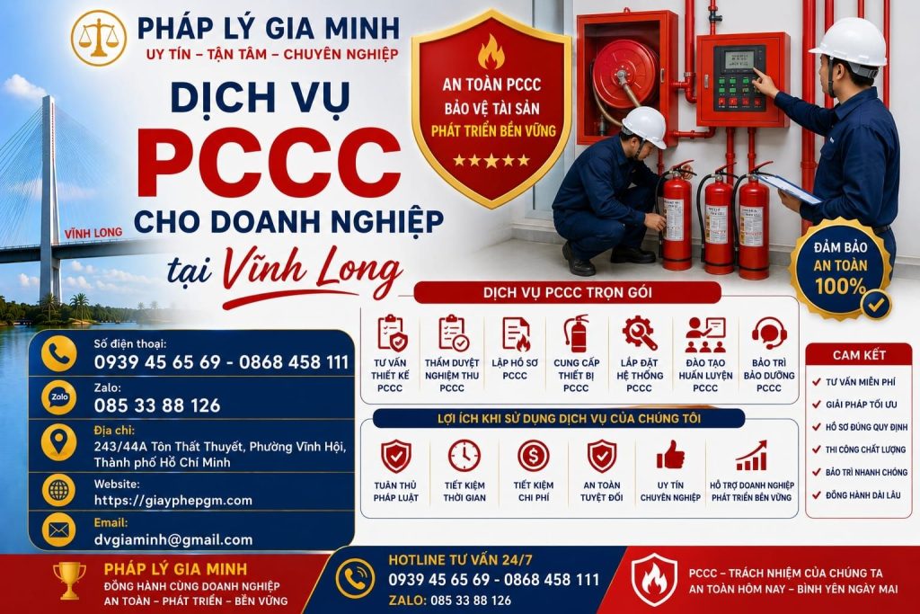 Dịch vụ PCCC cho doanh nghiệp tại Vĩnh Long
