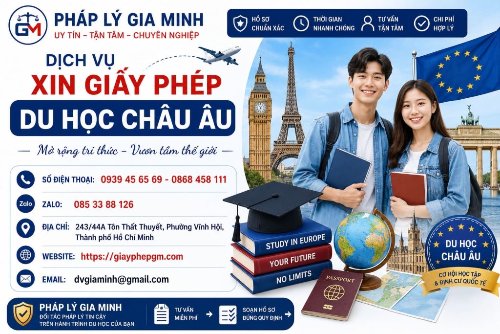 Dịch vụ xin giấy phép du học Châu Âu