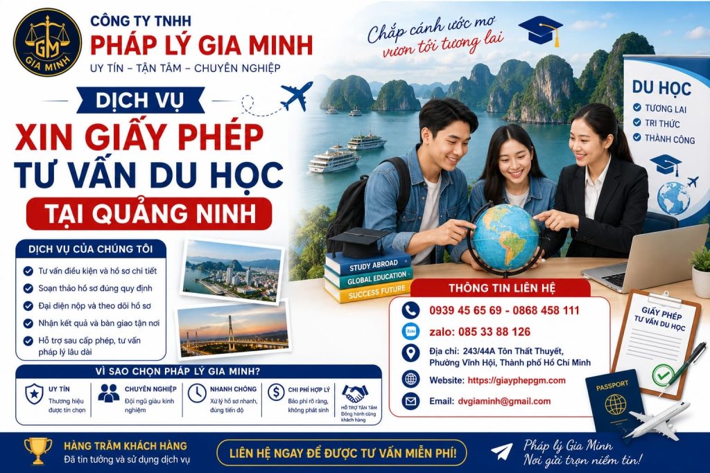 Dịch vụ xin giấy phép tư vấn du học tại Quảng Ninh