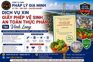 Dịch vụ xin giấy phép vệ sinh an toàn thực phẩm tại Vĩnh Long