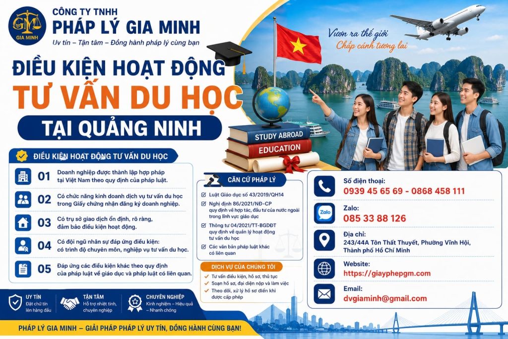 Điều kiện hoạt động tư vấn du học tại Quảng Ninh