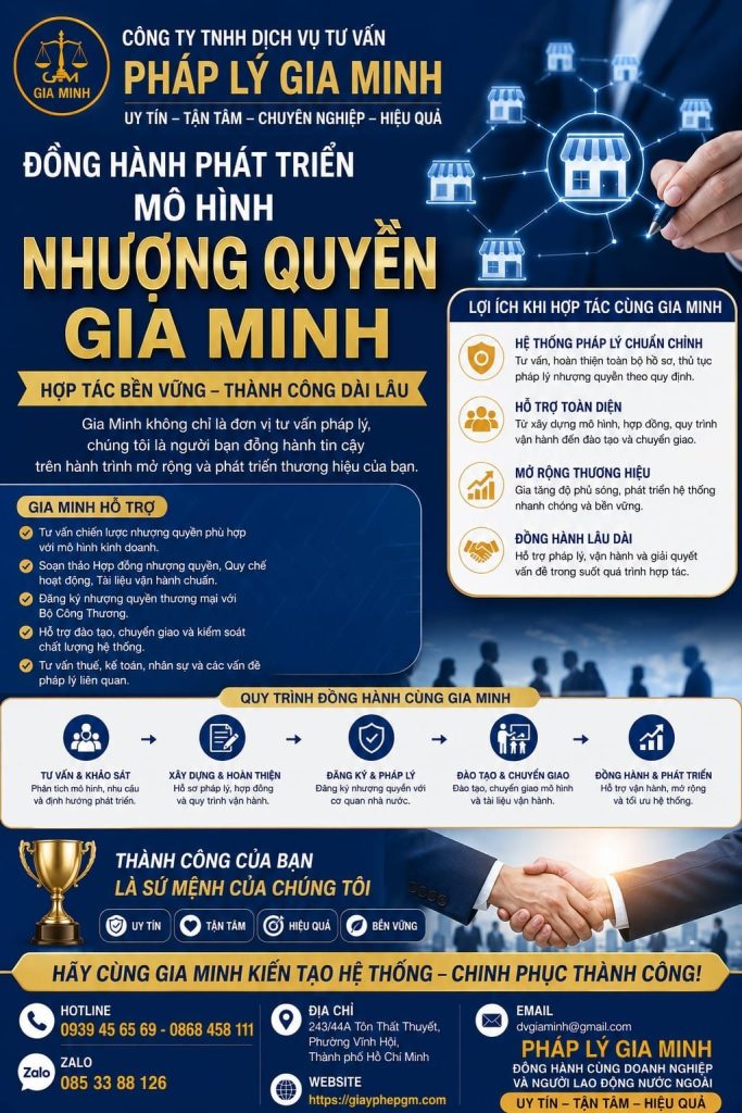 Đồng hành phát triển mô hình nhượng quyền Gia Minh
