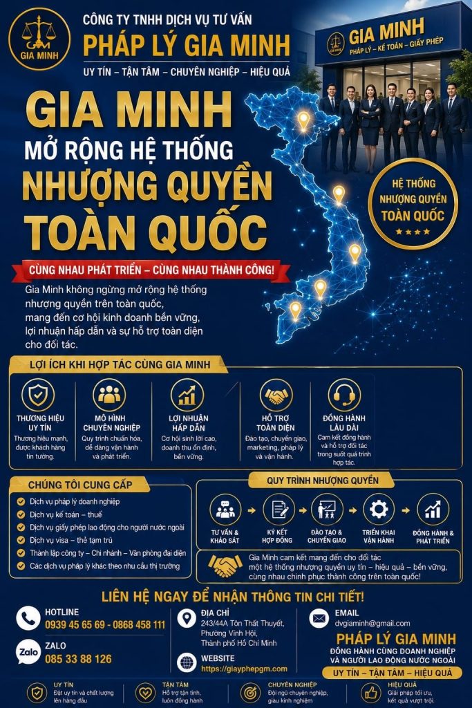 Gia Minh mở rộng hệ thống nhượng quyền toàn quốc