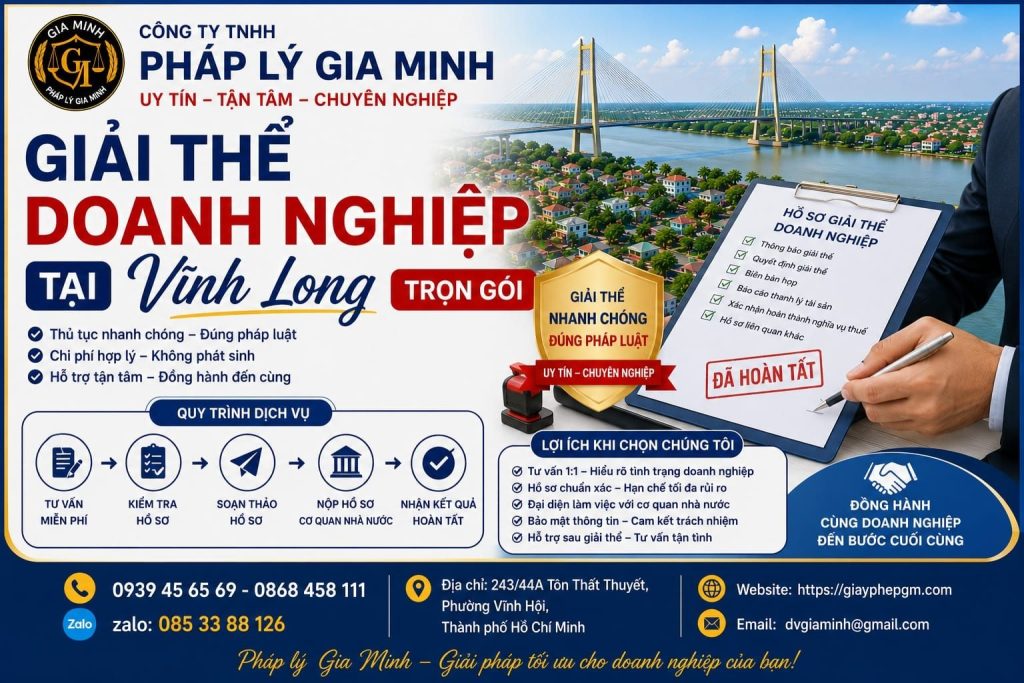 Giải thể doanh nghiệp tại Vĩnh Long trọn gói