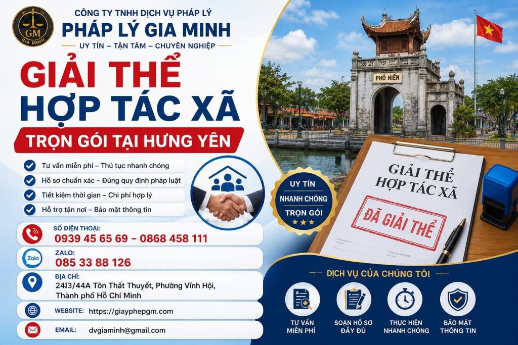 Giải thể hợp tác xã trọn gói tại Hưng Yên