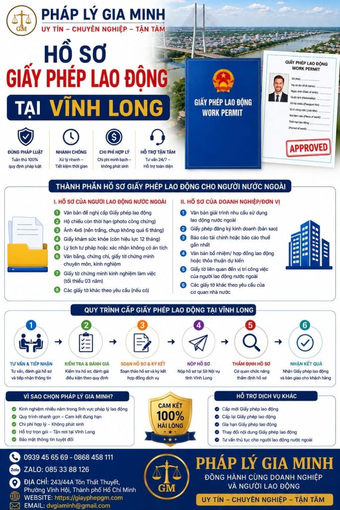 Hồ sơ giấy phép lao động tại Vĩnh Long