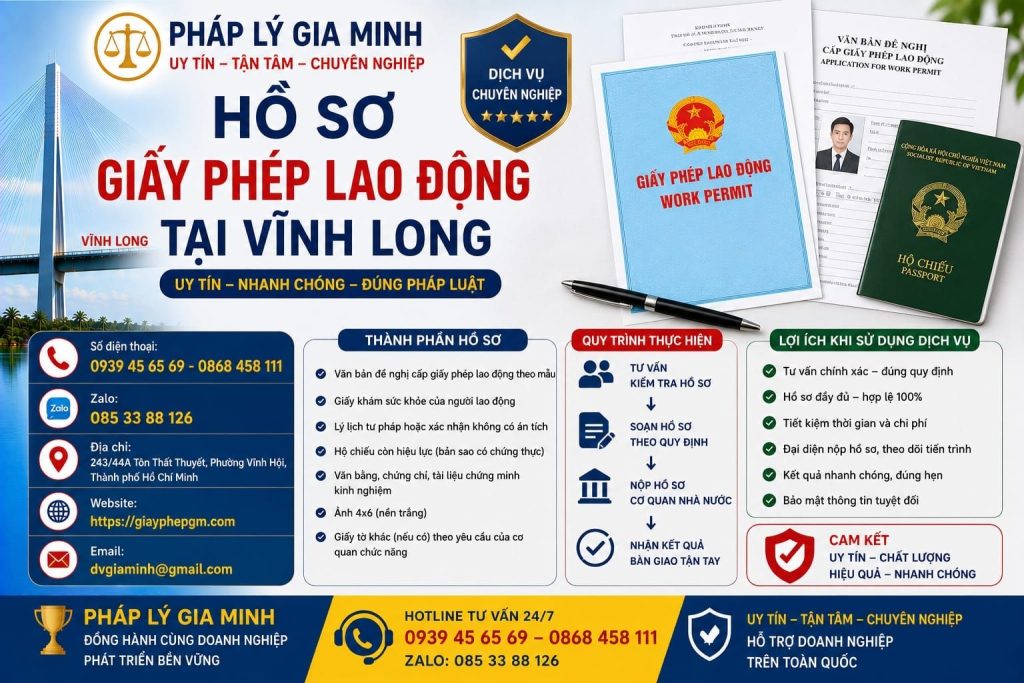 Hồ sơ giấy phép lao động tại Vĩnh Long