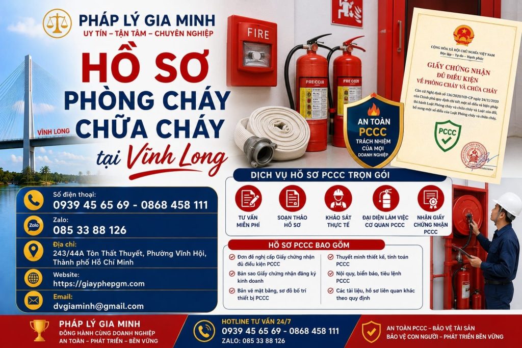 Hồ sơ phòng cháy chữa cháy tại Vĩnh Long