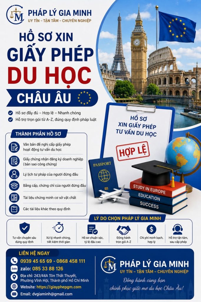 Hồ sơ xin giấy phép du học Châu Âu