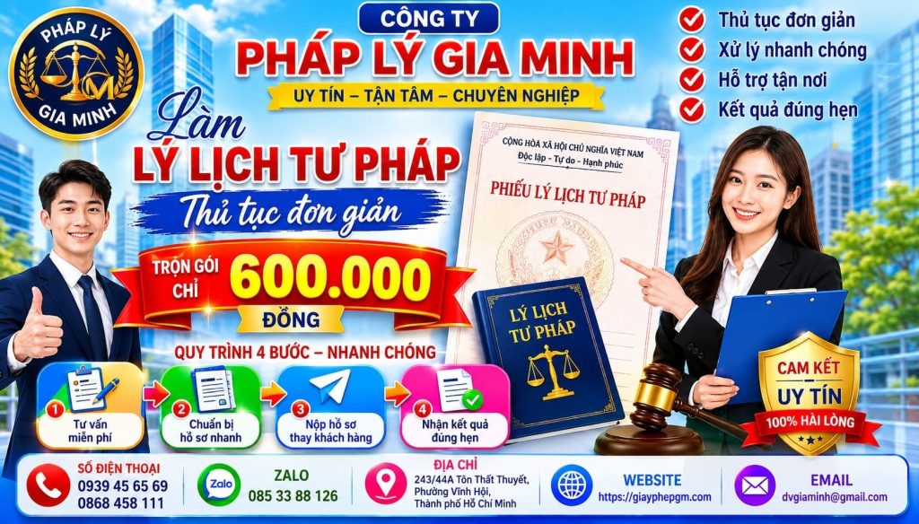 Làm phiếu lý lịch tư pháp số 1 tại Huế