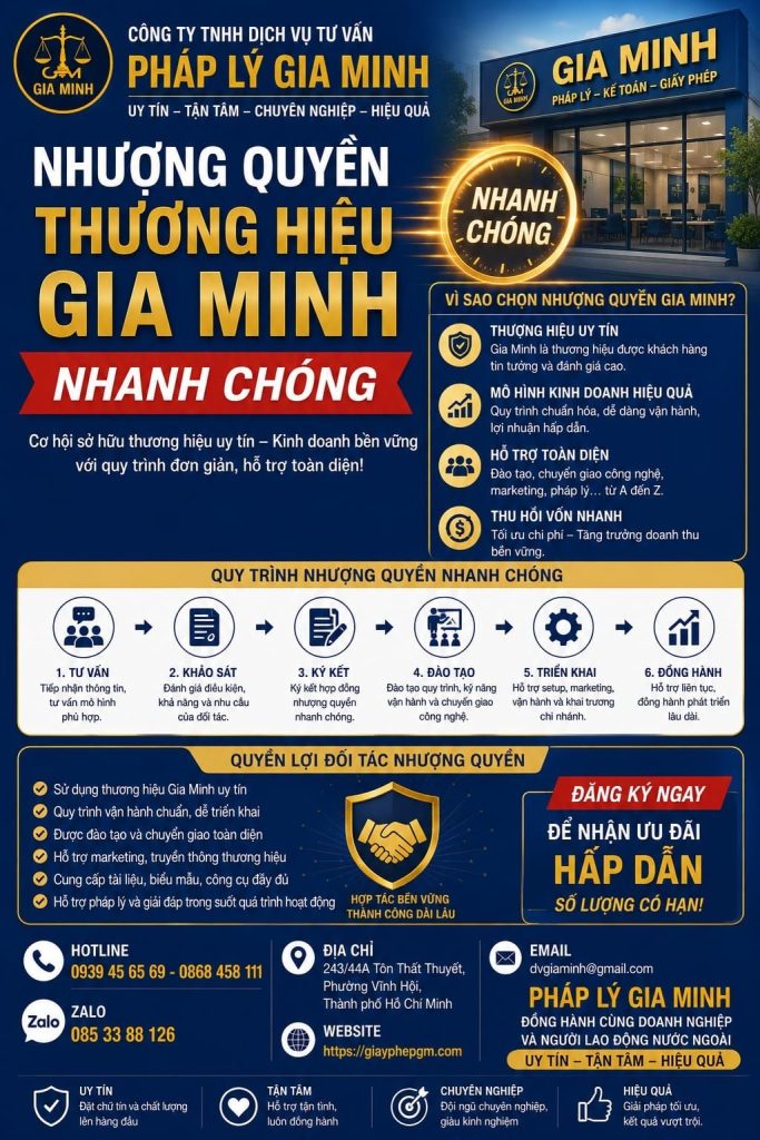 Nhượng quyền thương hiệu Gia Minh nhanh chóng