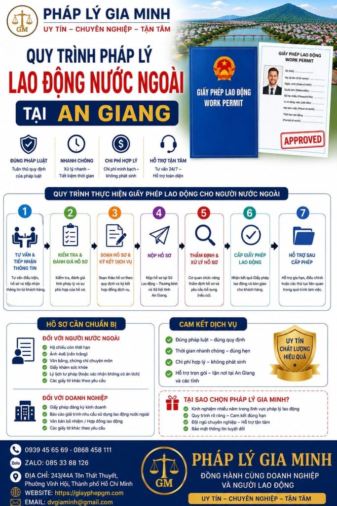 Quy trình pháp lý lao động nước ngoài tại An Giang