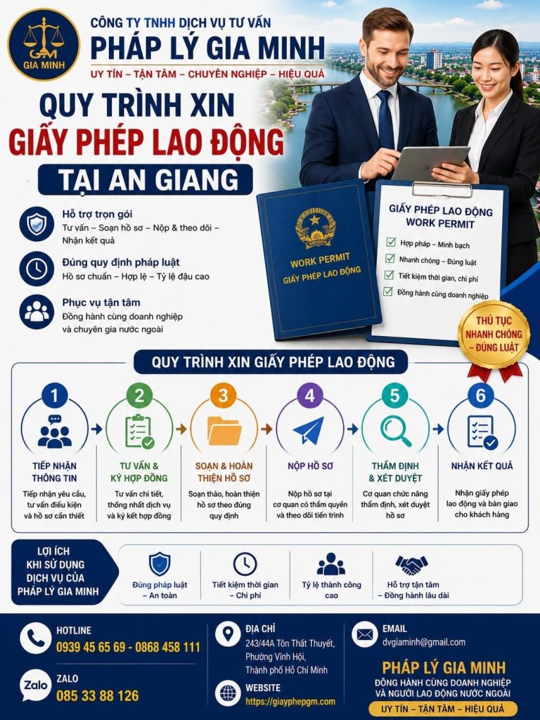 Quy trình xin giấy phép lao động tại An Giang