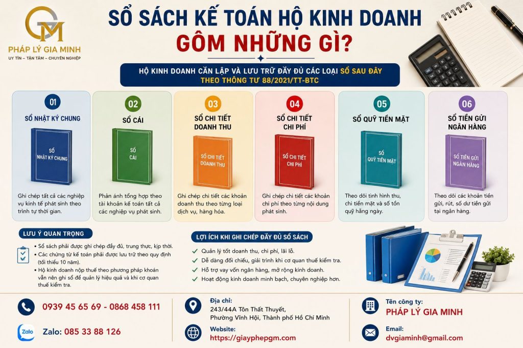 Sổ sách kế toán hộ kinh doanh gồm những gì 1 Sổ sách kế toán hộ kinh doanh gồm những gì