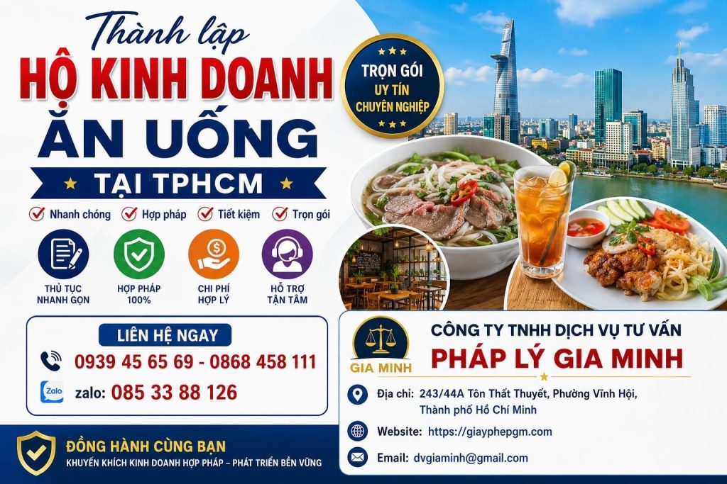 Thành lập hộ kinh doanh ăn uống tại TPHCM: Hướng dẫn pháp lý, vận hành và chiến lược thu hút khách hiệu quả 2 Thành lập hộ kinh doanh ăn uống tại TPHCM