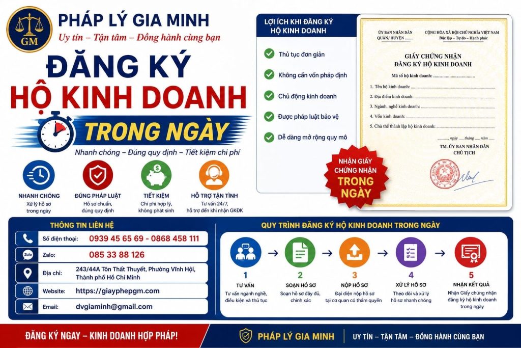 Thành lập hộ kinh doanh barber shop tại TPHCM