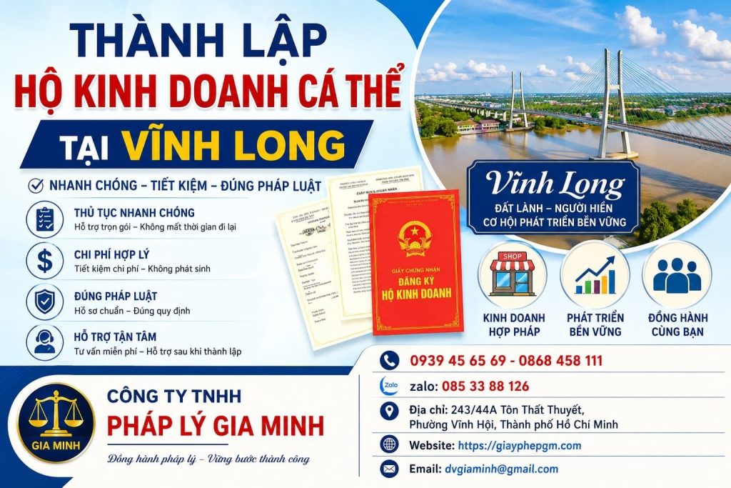 Thành lập hộ kinh doanh cá thể tại Vĩnh Long