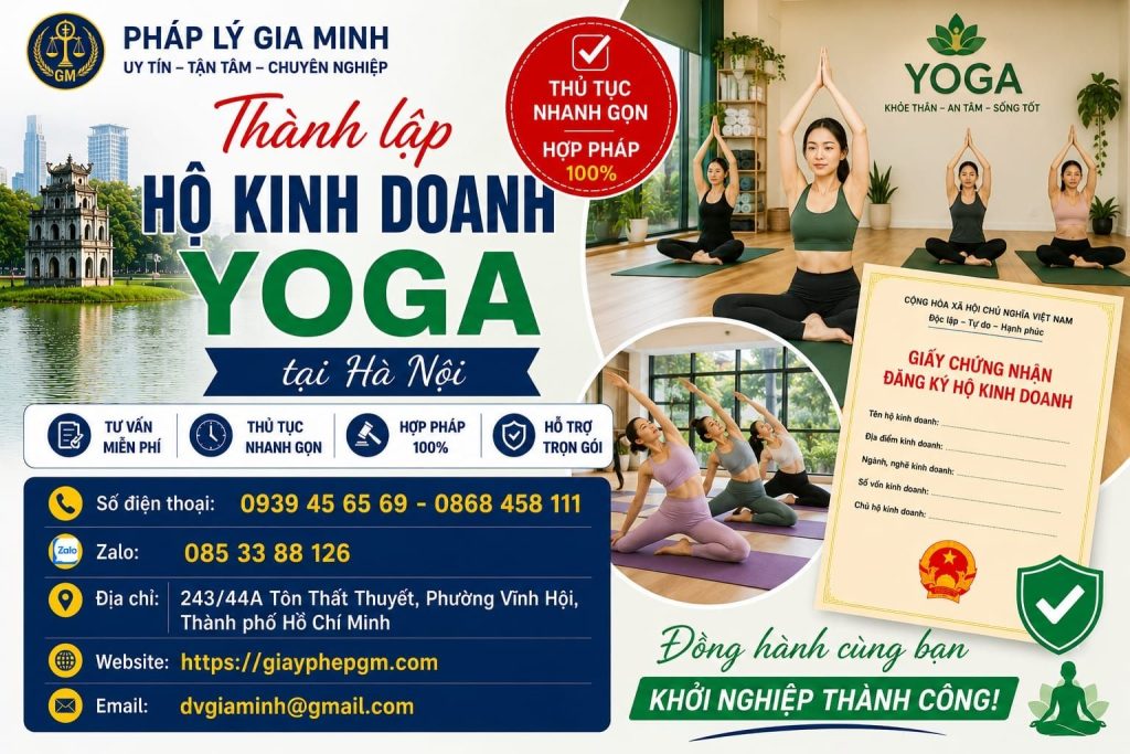 Thành lập hộ kinh doanh yoga tại Hà Nội đúng quy định, chi phí tối ưu 1 Thành lập hộ kinh doanh yoga tại Hà Nội