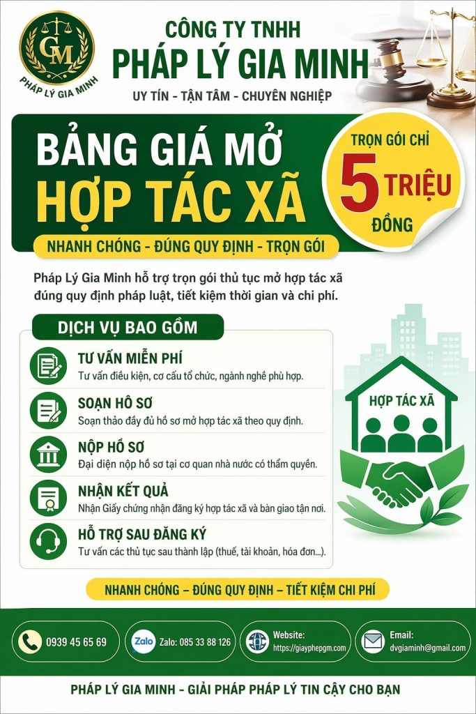 Thành lập hợp tác xã tại Phú Thọ