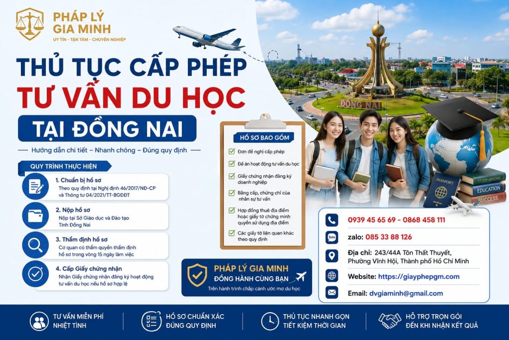 Thủ tục cấp phép tư vấn du học tại Đồng Nai