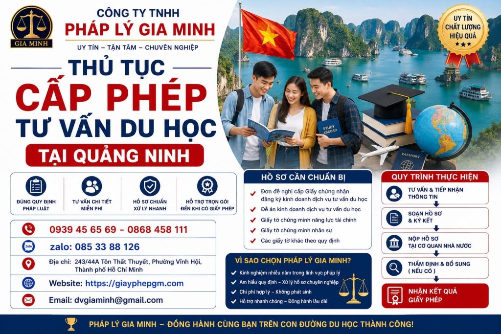 Thủ tục cấp phép tư vấn du học tại Quảng Ninh