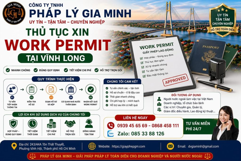 Thủ tục xin work permit tại Vĩnh Long