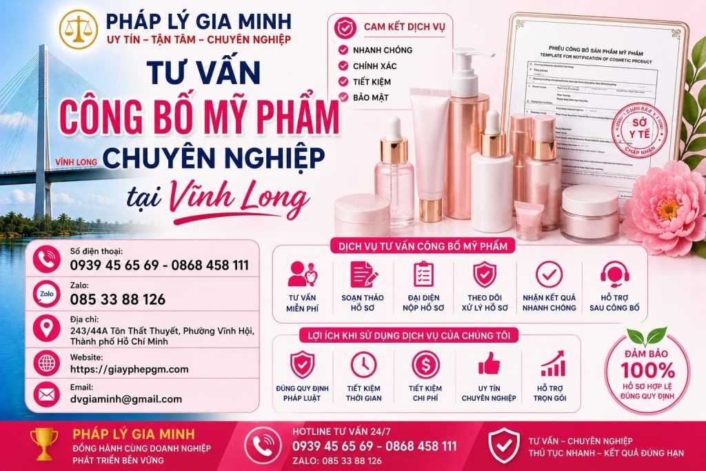 Dịch vụ tự công bố thực phẩm tại Vĩnh Long – Hỗ trợ pháp lý nhanh chóng cho cơ sở sản xuất kinh doanh 5 Tư vấn công bố mỹ phẩm chuyên nghiệp Vĩnh Long