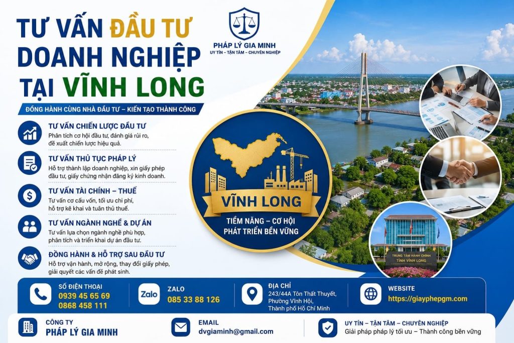Tư vấn đầu tư doanh nghiệp tại Vĩnh Long