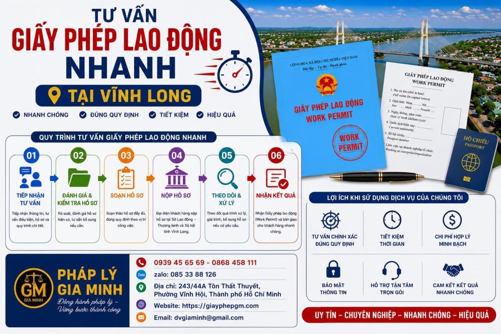 Tư vấn giấy phép lao động nhanh tại Vĩnh Long