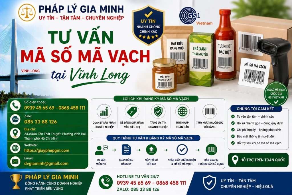 Tư vấn mã số mã vạch tại Vĩnh Long