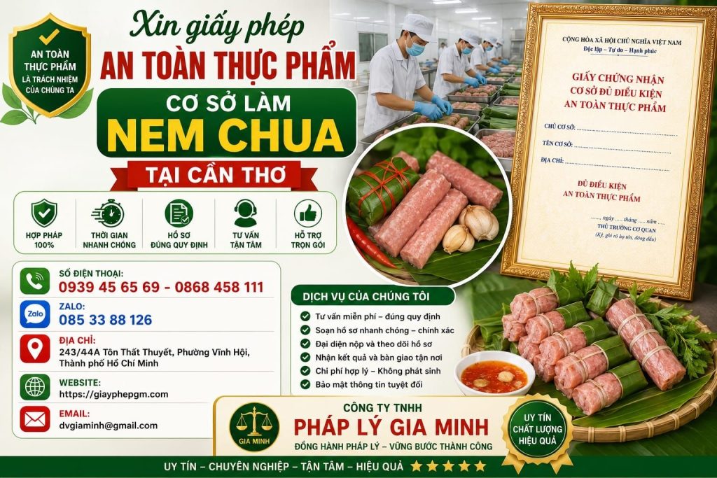 Xin giấy phép an toàn thực phẩm cơ sở làm nem chua tại Cần Thơ – Giải pháp hợp pháp hóa sản xuất nhanh chóng và đúng quy định 1 Xin giấy phép an toàn thực phẩm cơ sở làm nem chua tại Cần Thơ