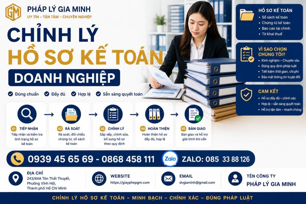 Chỉnh lý hồ sơ kế toán doanh nghiệp