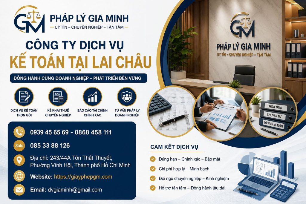 Công ty dịch vụ kế toán tại Lai Châu chuyên nghiệp