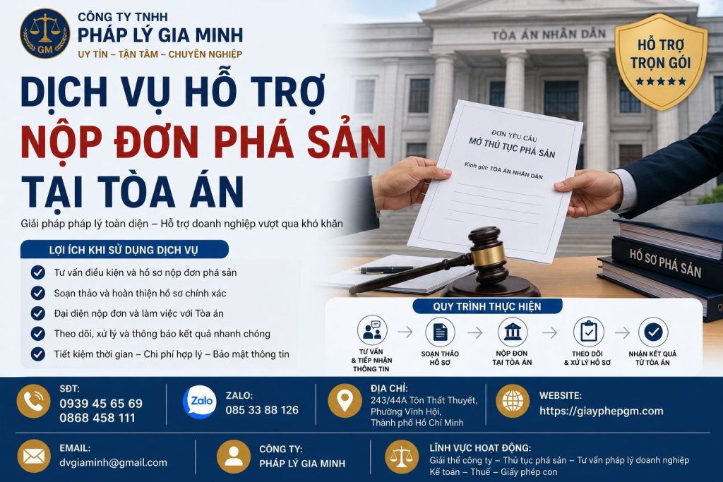 Dịch Vụ Hỗ Trợ Nộp Đơn Phá Sản Tại Tòa Án: Giải Pháp Pháp Lý Chuyên Nghiệp Cho Doanh Nghiệp Mất Khả Năng Thanh Toán 1 Dịch Vụ Hỗ Trợ Nộp Đơn Phá Sản Tại Tòa Án