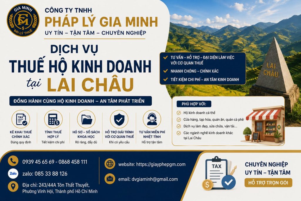 Dịch vụ thuế hộ kinh doanh tại Lai Châu