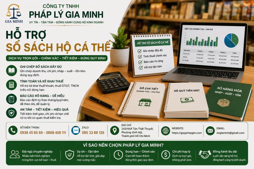 Hỗ trợ sổ sách hộ cá thể