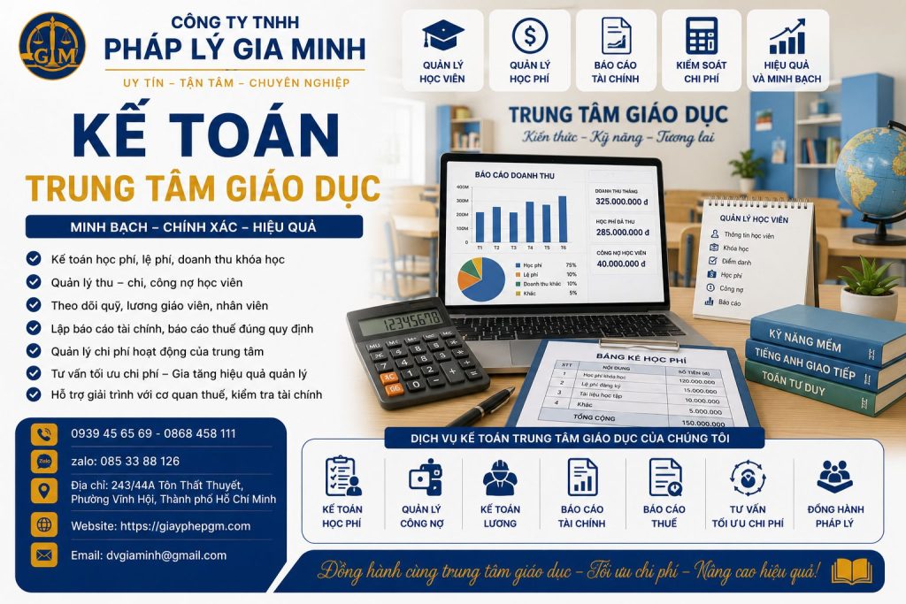 Kế toán trung tâm giáo dục