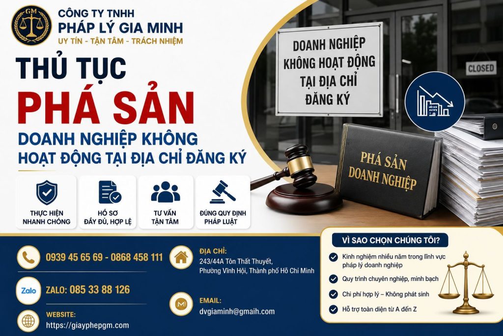 Thủ tục phá sản doanh nghiệp không hoạt động tại địa chỉ đăng ký